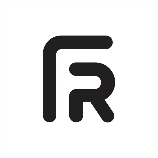 Anfangsbuchstaben fr oder rf Logo Vektor-Design — Stockvektor