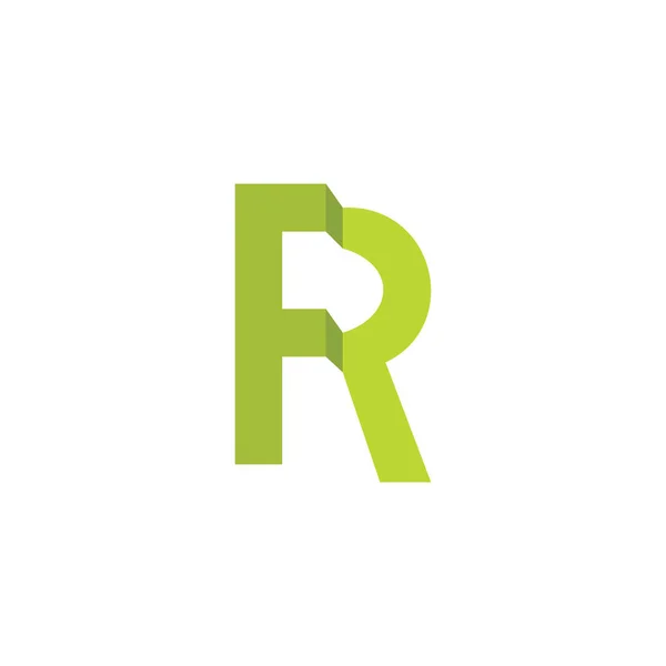 Diseño inicial del vector de la letra fr o rf logo — Vector de stock