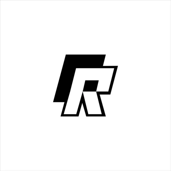 Anfangsbuchstaben fr oder rf Logo Vektor-Design — Stockvektor