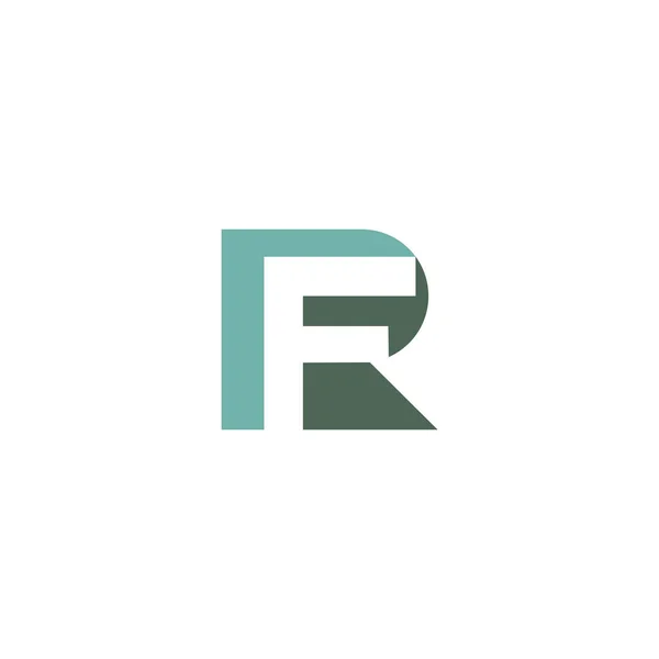 Diseño inicial del vector de la letra fr o rf logo — Vector de stock