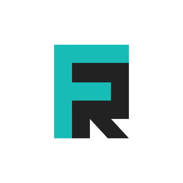 Anfangsbuchstaben fr oder rf Logo Vektor-Design — Stockvektor