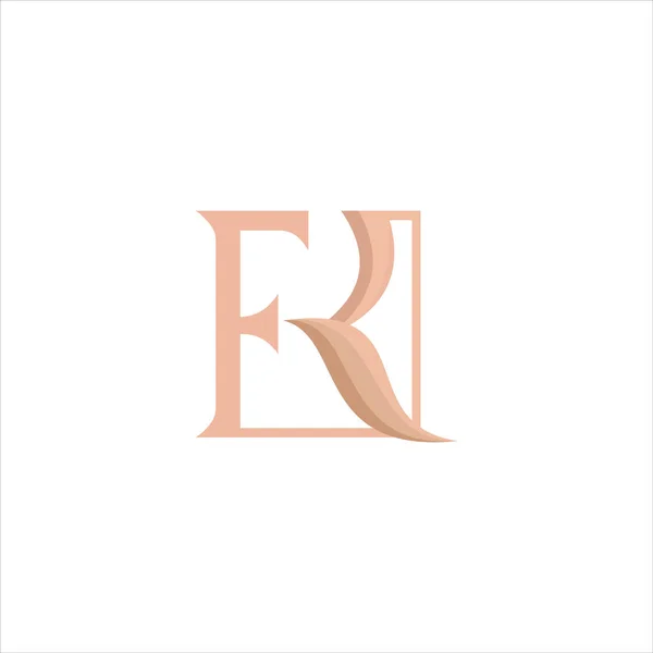 Lettre initiale en ou rf logo vectoriel design — Image vectorielle