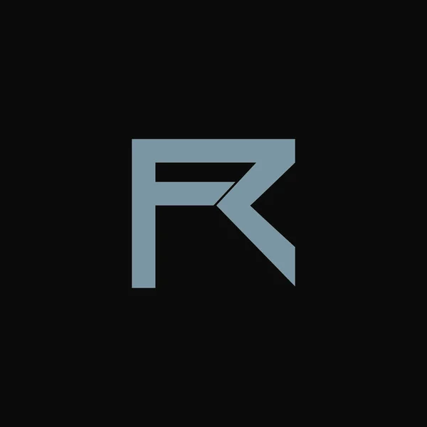 Ilk harf fr veya rf logo vektör tasarımı — Stok Vektör
