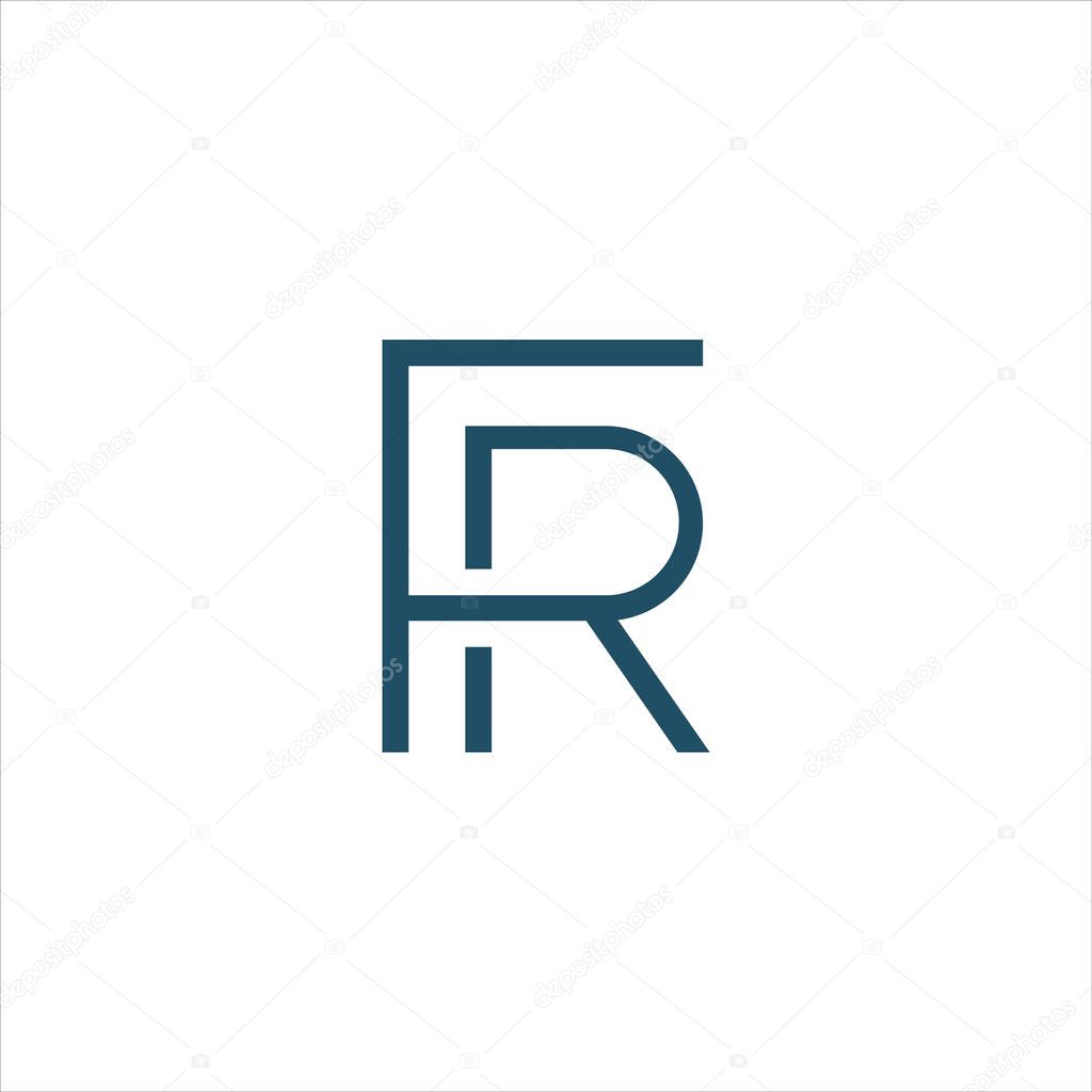 Fr and rf letter logo design template.fr or rf logo vector design template