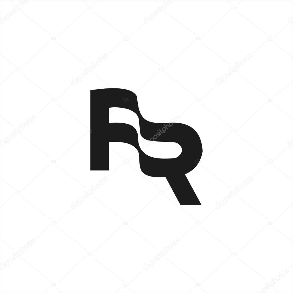 Fr and rf letter logo design template.fr or rf logo vector design template