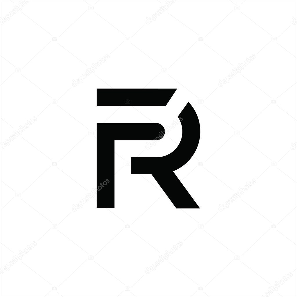 Fr and rf letter logo design template.fr or rf logo vector design template