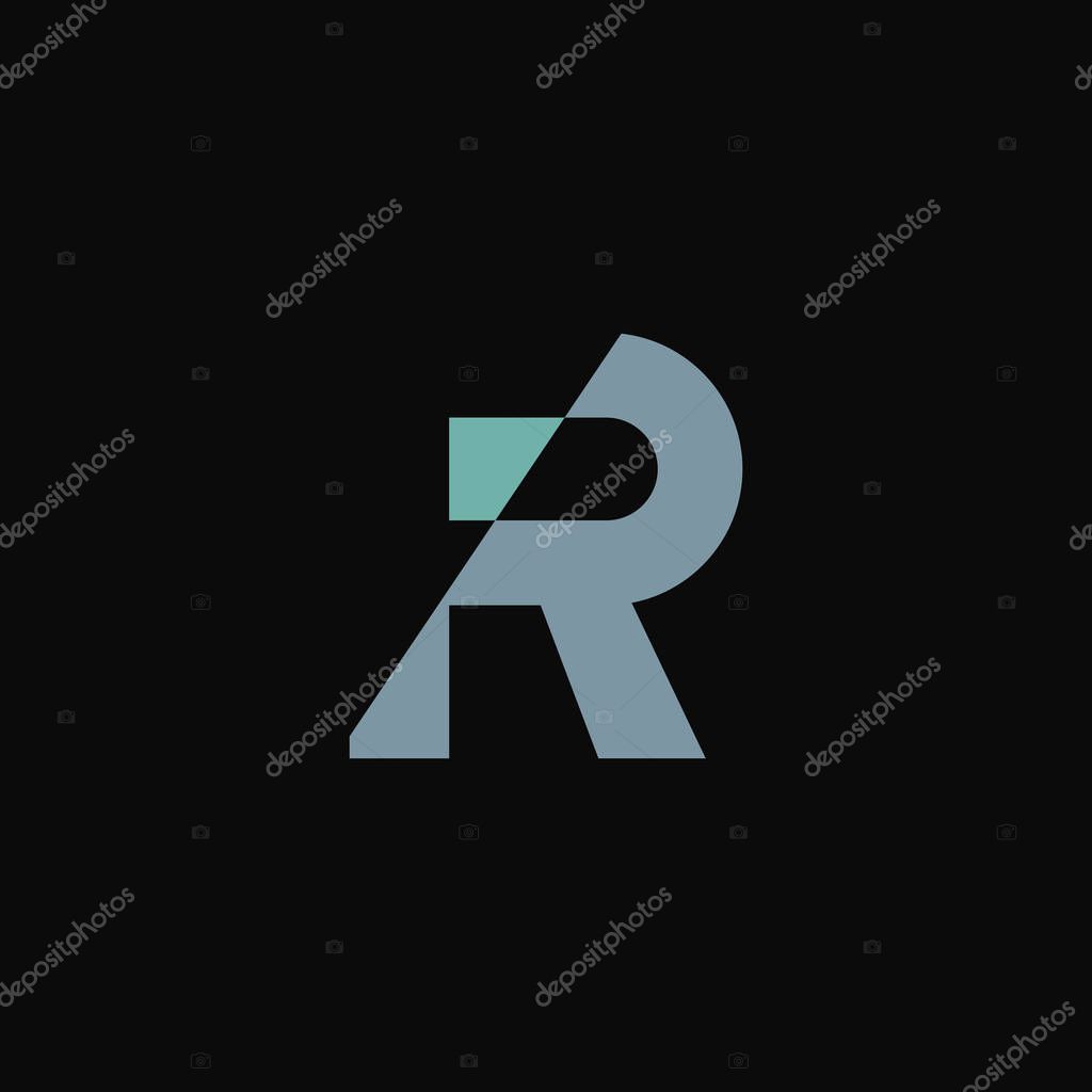 Fr and rf letter logo design template.fr or rf logo vector design template