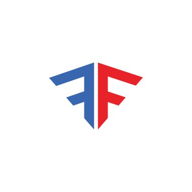 İlk harf ff logo vektör tasarım şablonu