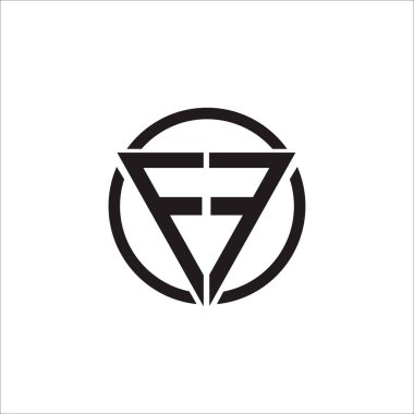 İlk harf ff logo vektör tasarım şablonu