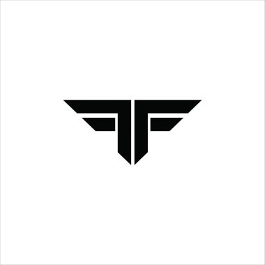 İlk harf ff logo vektör tasarım şablonu