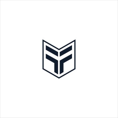 İlk harf ff logo vektör tasarım şablonu