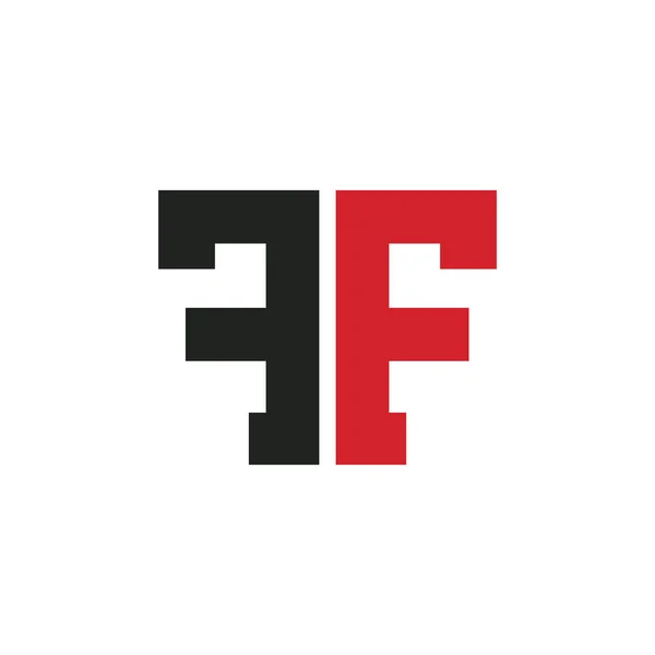 Carta inicial ff logotipo vector diseño plantilla — Archivo Imágenes Vectoriales