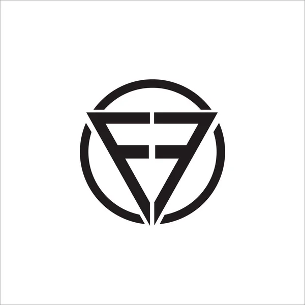 Carta inicial ff logotipo vector diseño plantilla — Vector de stock