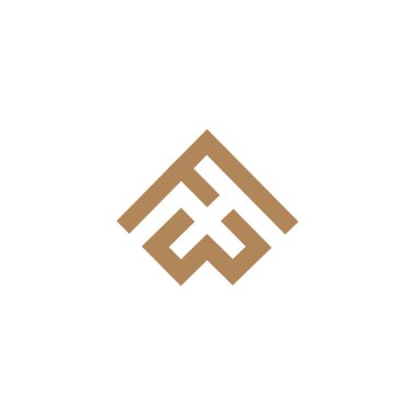 İlk harf fw veya wf logo vektör tasarım şablonu