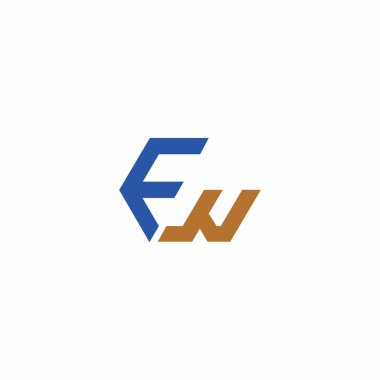 İlk harf fw veya wf logo vektör tasarım şablonu