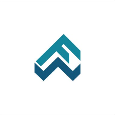 İlk harf fw veya wf logo vektör tasarım şablonu