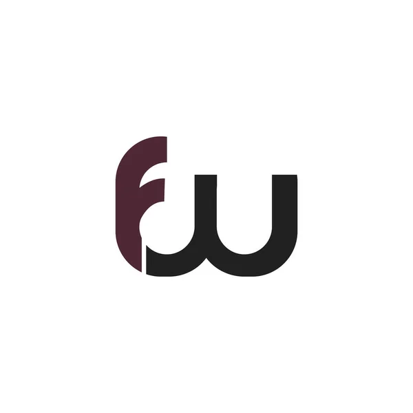 Αρχικό πρότυπο σχεδίασης διανύσματος χαρακτήρων fw ή wf — Διανυσματικό Αρχείο