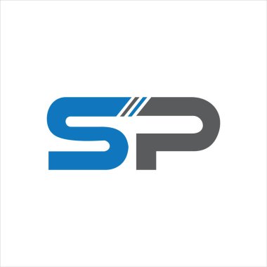 Başlangıç harfi sp veya ps logo tasarım şablonu