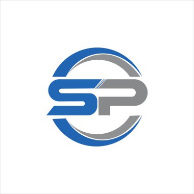 Başlangıç harfi sp veya ps logo tasarım şablonu