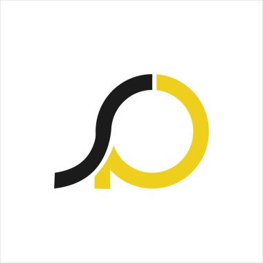 Başlangıç harfi sp veya ps logo tasarım şablonu