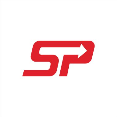 Başlangıç harfi sp veya ps logo tasarım şablonu