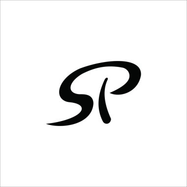 Başlangıç harfi sp veya ps logo tasarım şablonu