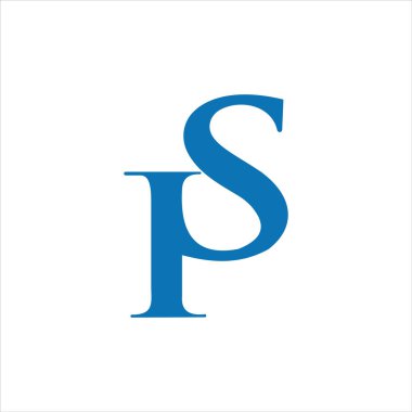Başlangıç harfi sp veya ps logo tasarım şablonu