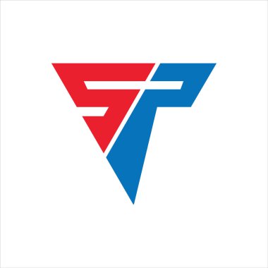 Başlangıç harfi sp veya ps logo tasarım şablonu