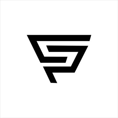 Başlangıç harfi sp veya ps logo tasarım şablonu