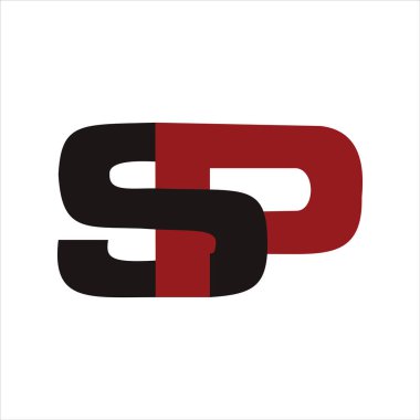 Başlangıç harfi sp veya ps logo tasarım şablonu