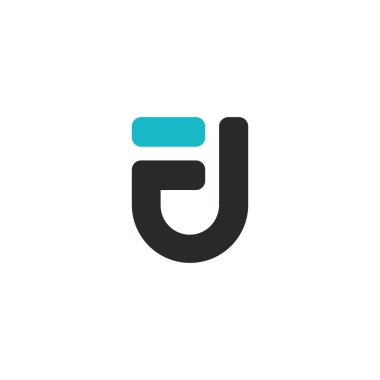 İlk harf fu veya uf logo vektör tasarım şablonu