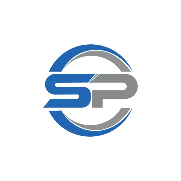 Başlangıç harfi sp veya ps logo tasarım şablonu