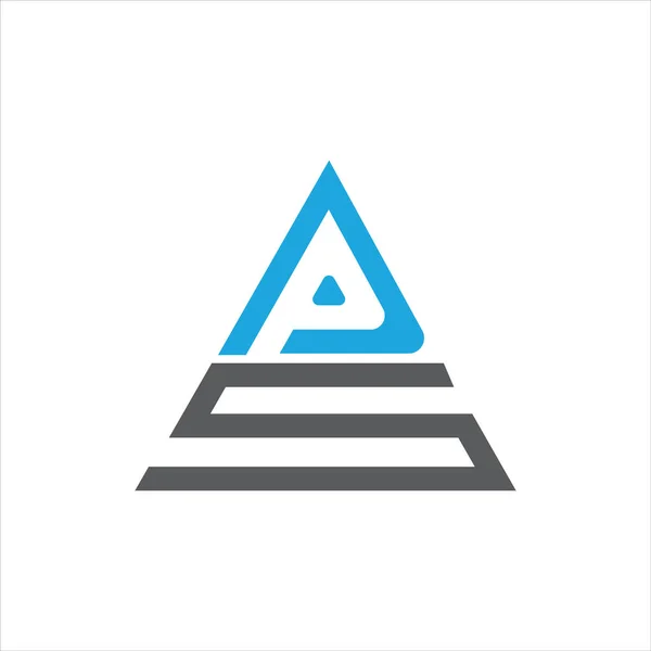 Başlangıç harfi sp veya ps logo tasarım şablonu — Stok Vektör