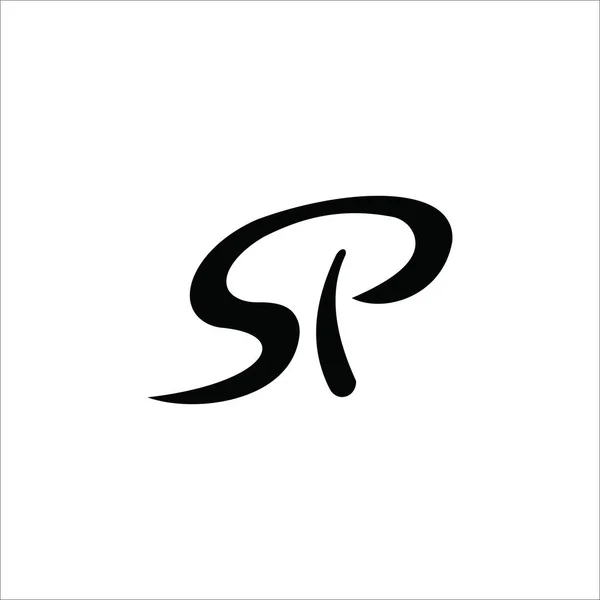 初期文字spまたはpsロゴデザインテンプレート — ストックベクタ