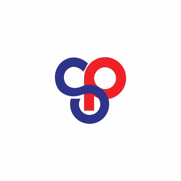 Başlangıç harfi sp veya ps logo tasarım şablonu