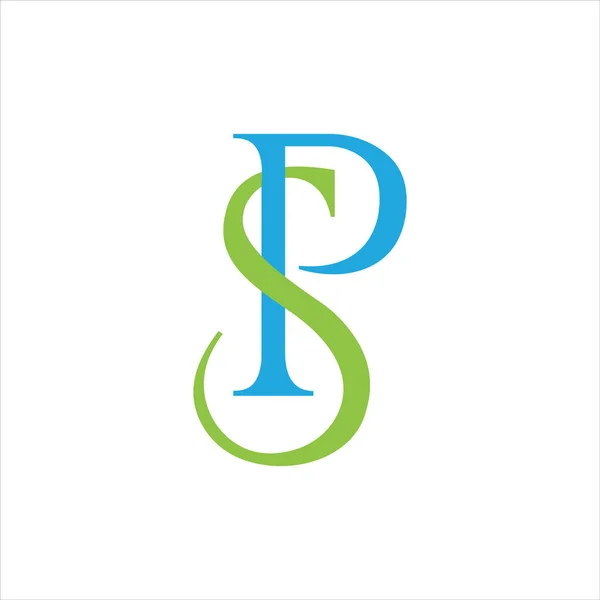 Başlangıç harfi sp veya ps logo tasarım şablonu