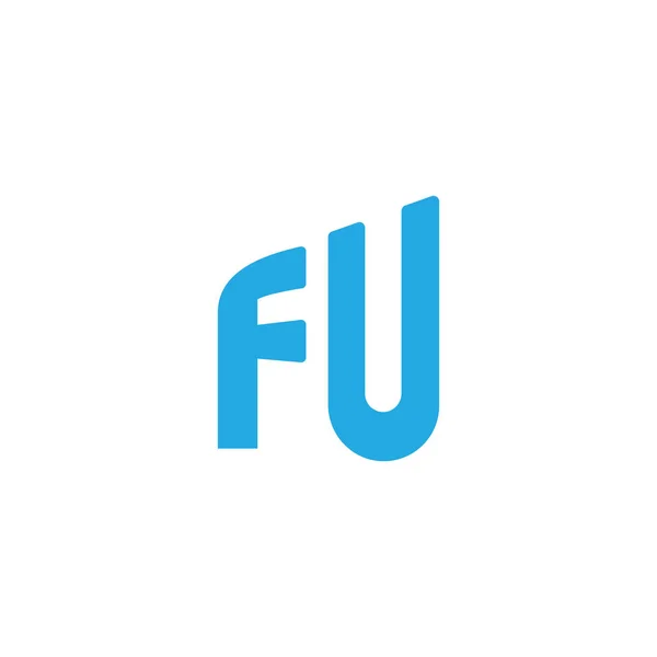 Начальная буква fu или UF шаблон логотипа вектора — стоковый вектор