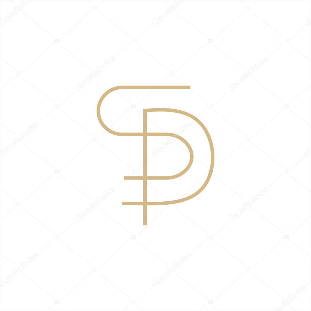 Initial letter sp or ps logo design template