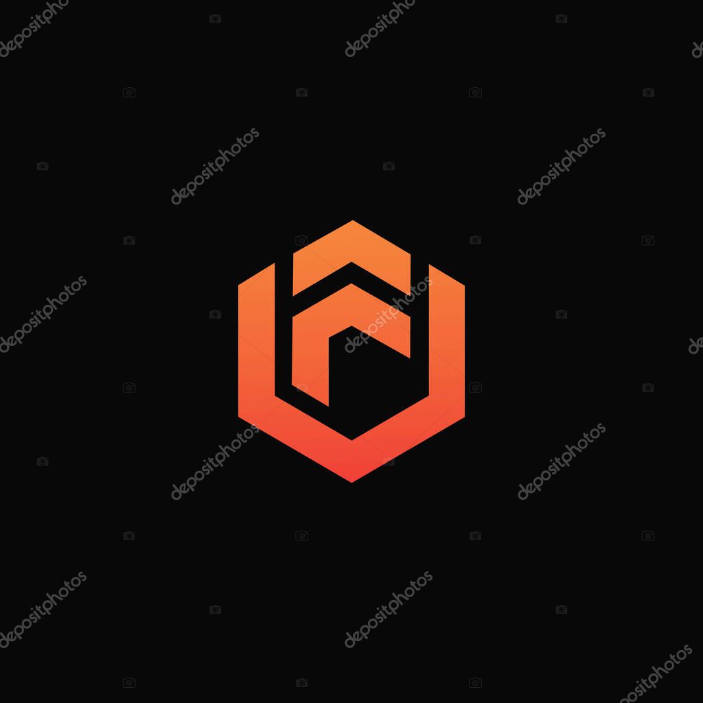 Fu and uf letter logo design template.fu,uf initial based alphabet icon logo design