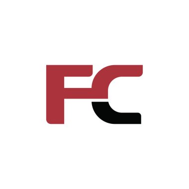 İlk harf fc veya cf logo vektör tasarım şablonu