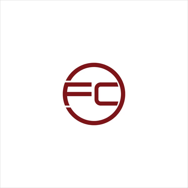Lettre initiale fc ou cf modèle de conception vectorielle de logo — Image vectorielle
