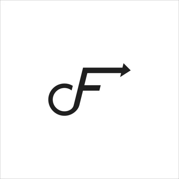 Ursprunglig formgivningsmall för bokstäver fc eller cf logo — Stock vektor