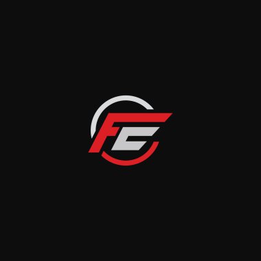 İlk harf fc veya cf logo vektör tasarım şablonu