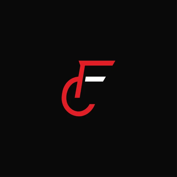 İlk harf fc veya cf logo vektör tasarım şablonu — Stok Vektör
