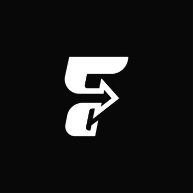 İlk harf fc veya cf logo vektör tasarım şablonu