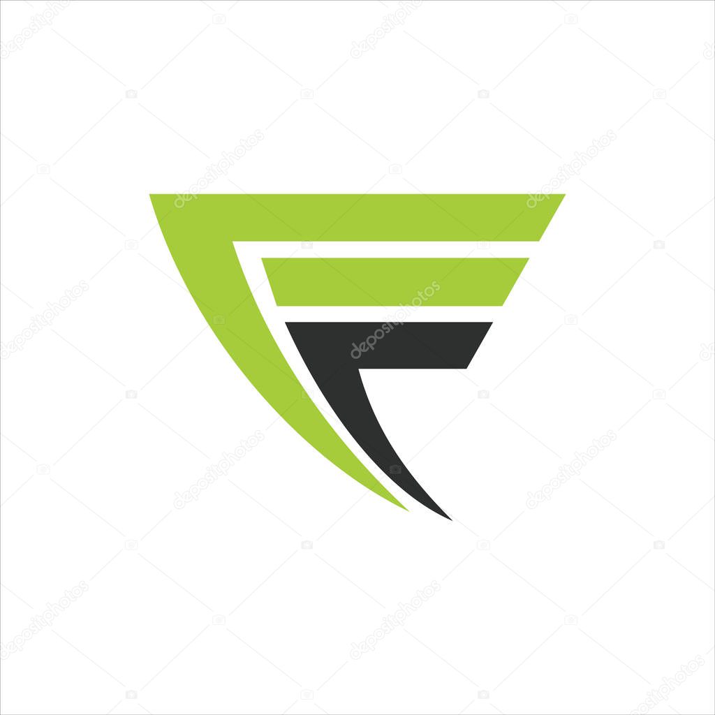 Fc and cf letter logo design template.fc,cf initial based alphabet icon logo design