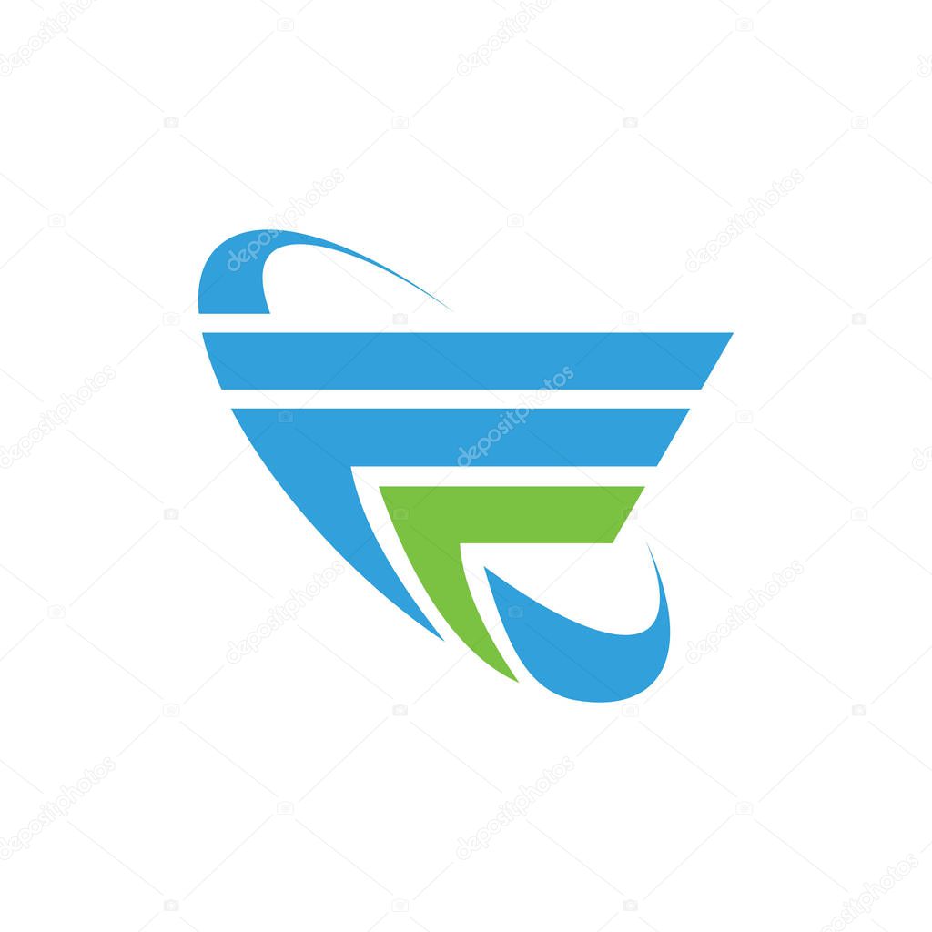 Fc and cf letter logo design template.fc,cf initial based alphabet icon logo design