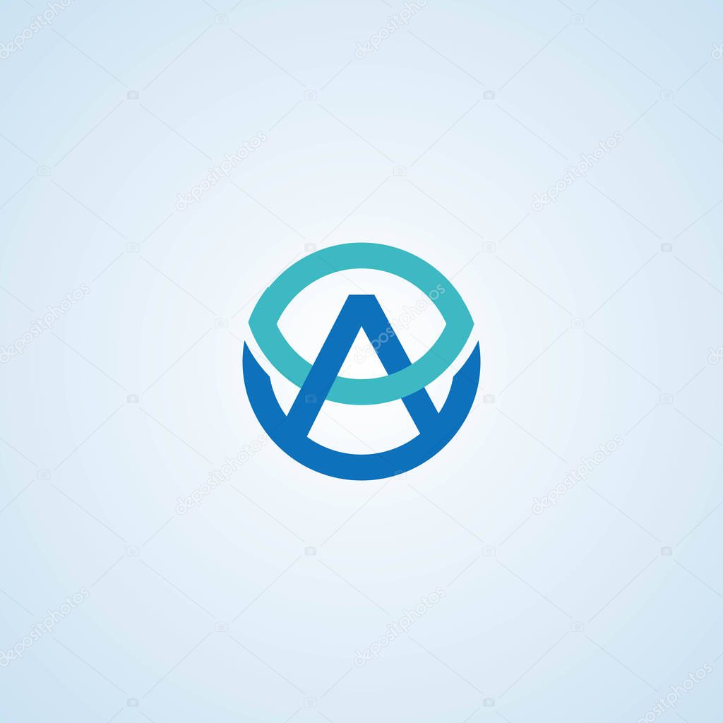 Letter A logo design template