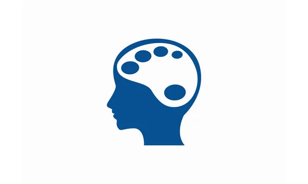 Modelo Design Logotipo Cerebral — Vetor de Stock