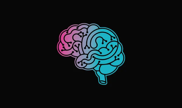 Modèle Conception Logo Cerveau — Image vectorielle